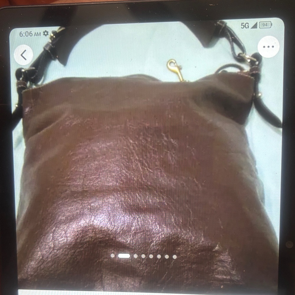 Dooney & Bourke Dillen Chocolate Brown Leather Hobo Shoulder Bag - Picture 2 of 11